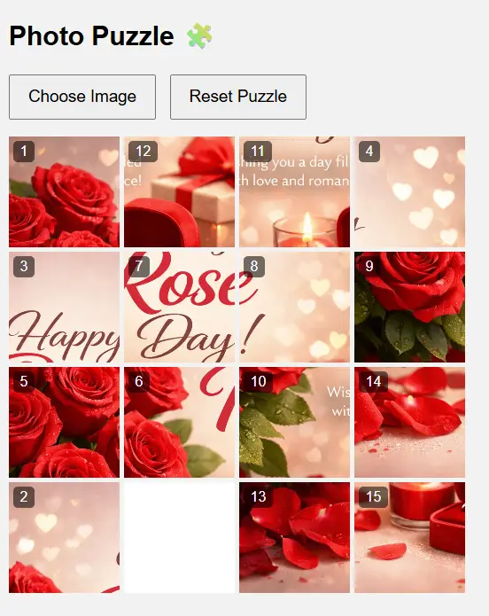 digital photo puzzle